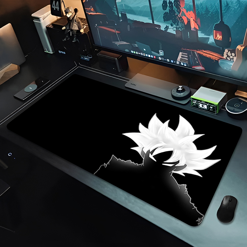 Desk Setup Rug - DBZ Schwarzes Anime-Mauspad Dragon Ball Große
