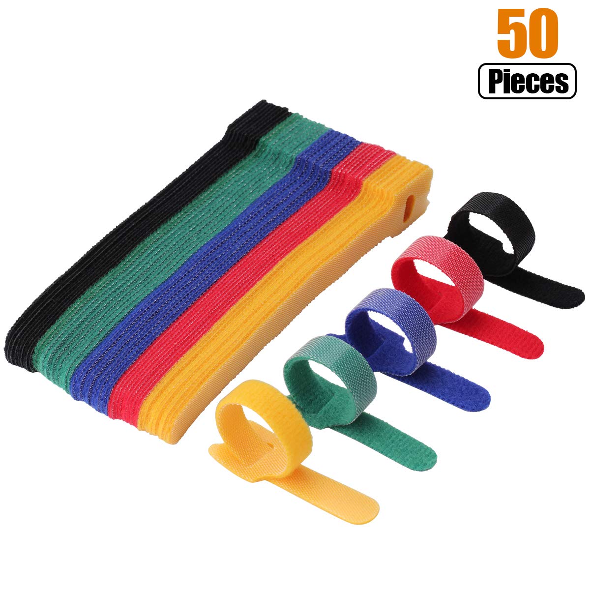 Cable Velcro Strap - 50 stücke 12*150-300mm T-typ Klett Kabelbinder
