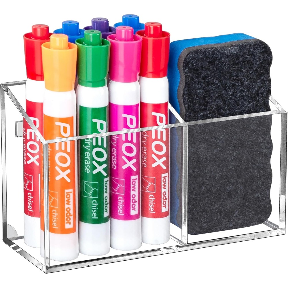 Pen Cup Magnetic - Magnetischer Whiteboard-Markerhalter, rutschfester Acryl-Stifthalter für Kühlschrank,