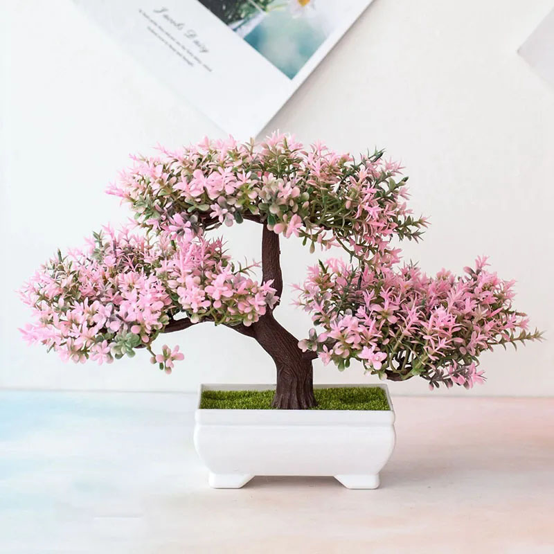 Desk Setup Plants - Künstliche Pflanzen Bonsai Gefälschte Pflanze Blumen