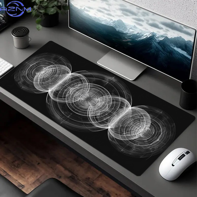 Großes Schwarz-Weißes Spiralmu – Desk Setup Black And White Bewertung und Preis