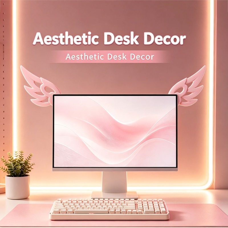 Kawaii 3D Flügel-Dekoration fü – Desk Setup No Monitor Bewertung und Preis