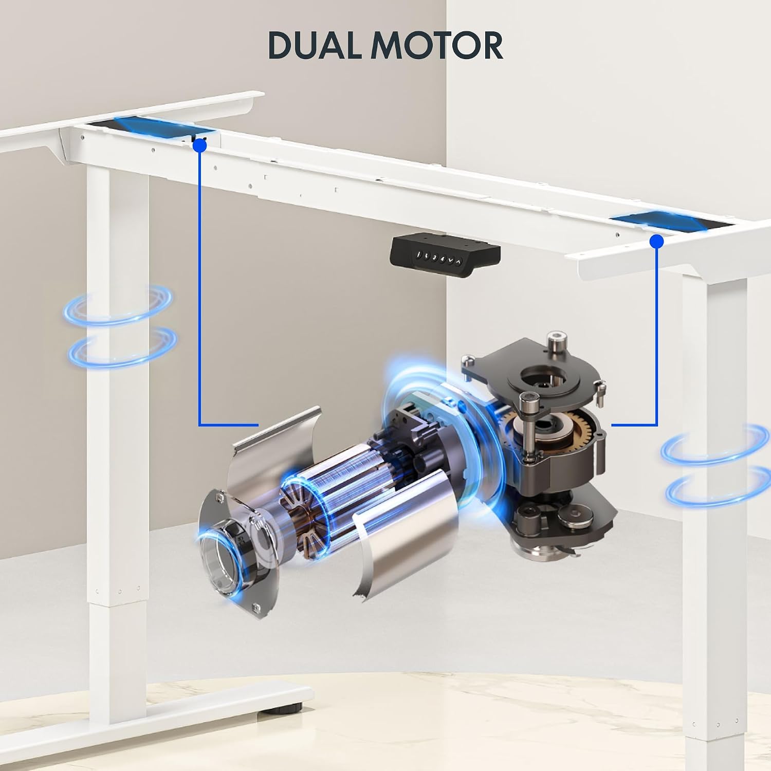 Großer elektrischer Stehschrei – Desk Setup Dual Monitor Bewertung und Preis