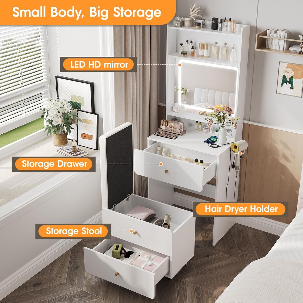 Schminktisch mit Spiegel und B – Desk Setup Small Bewertung und Preis