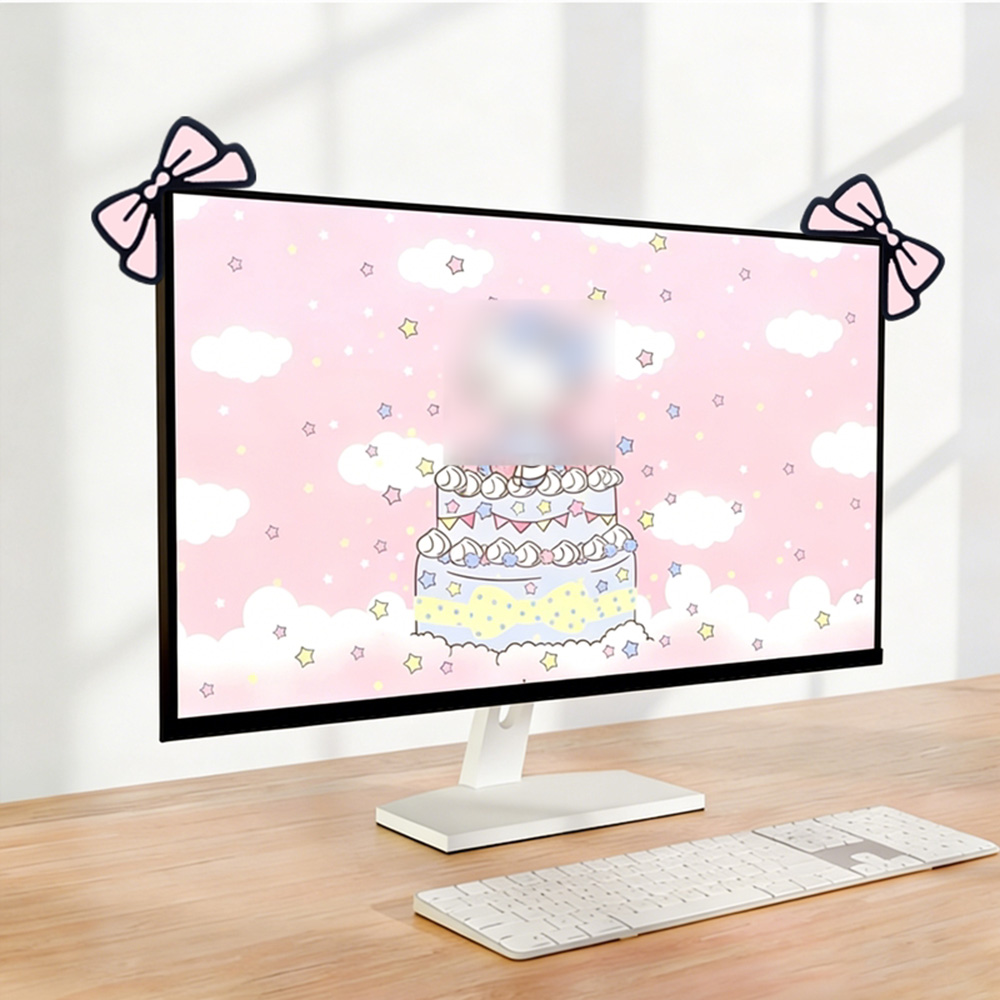 Niedliche Rosa Schleife Monito – Desk Setup No Monitor Bewertung und Preis